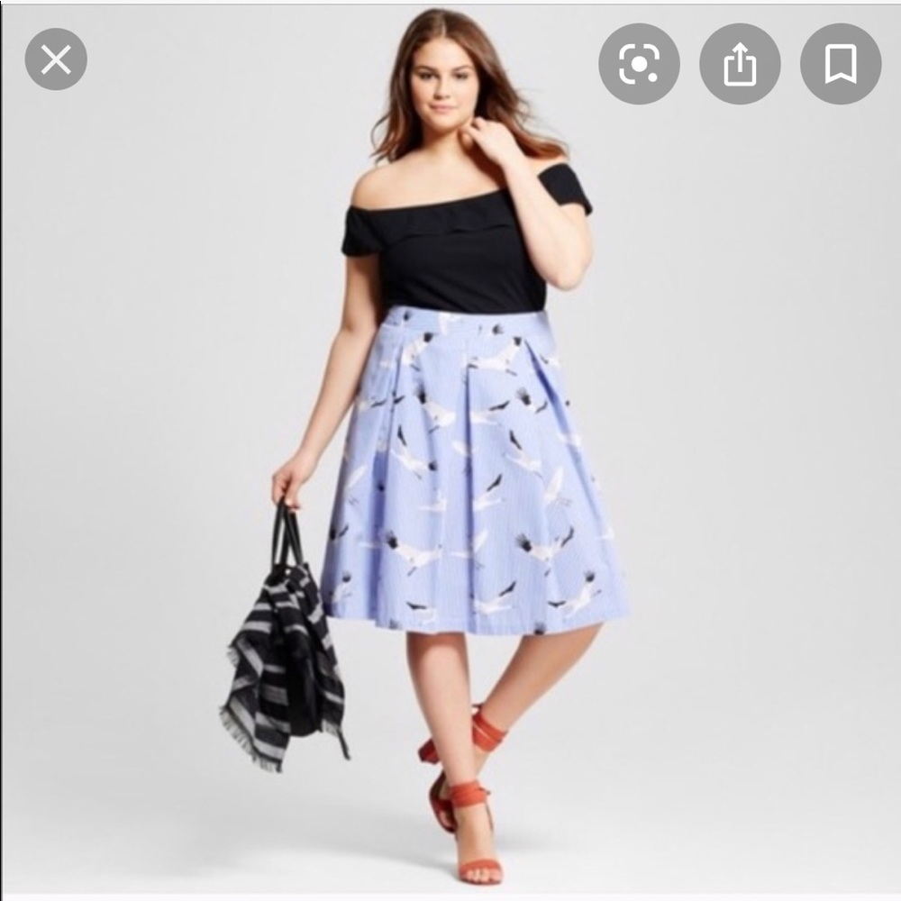 NWOT Who What Wear Bird Cage Skirt